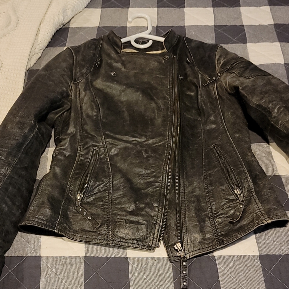 Womens Leather Motorcycle Riding Jacket
